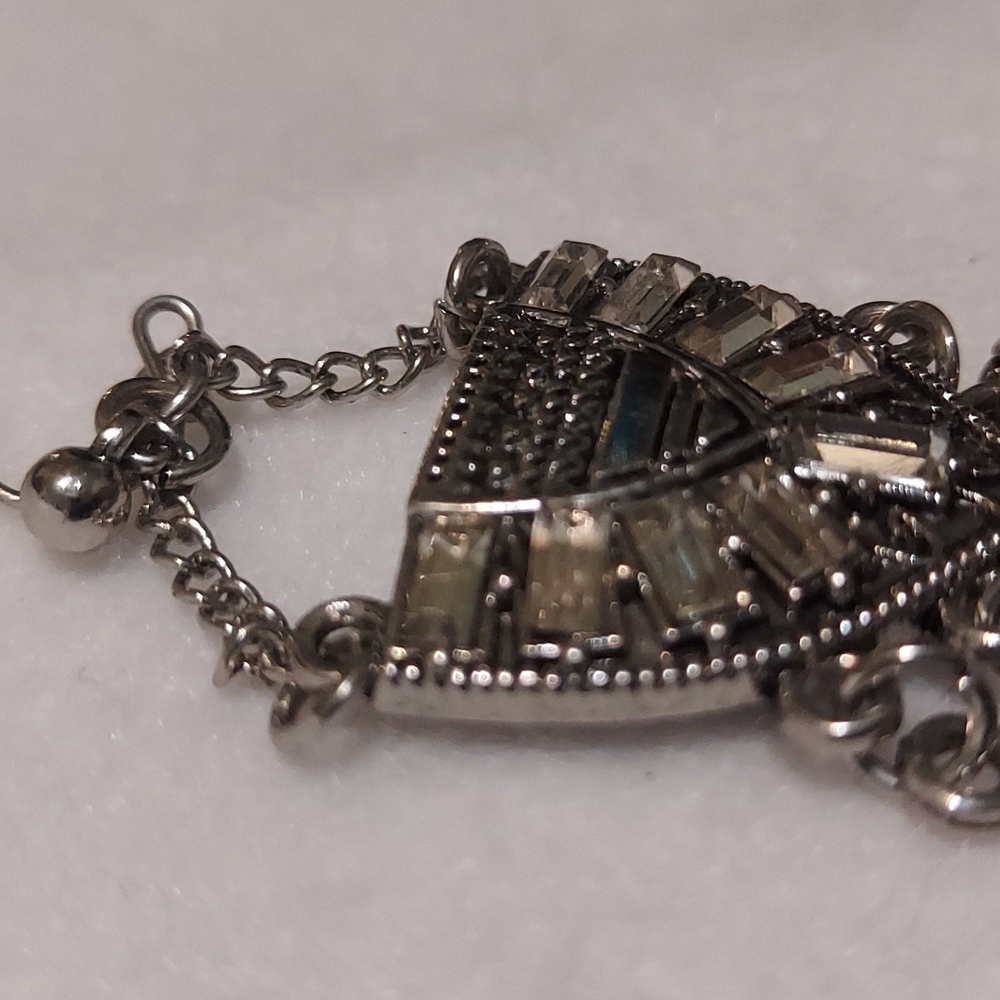 Silvertone Tribal Earrings / Sterling Silver Hooks #54 - Picture 4 of 5